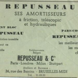 93162 - BELGIUM - POSTAL HISTORY - Advertising CHEQUES COVER 1937 Auto parts