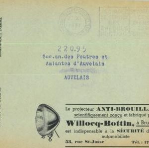 93161 - BELGIUM - POSTAL HISTORY - Advertising CHEQUES COVER 1937 Autos MEDICINE