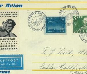93285 - SWEDEN - Postal History - Postmark & Poster stamp Vinter GRAND PRIX 1936