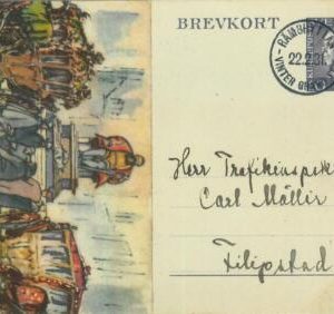 93282 - SWEDEN - Postal History - STATIONERY CARD -  ARCHITECTURE Carriages 1931