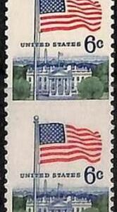 94790d - USA - STAMPS - SC # 1338K  IMPERF pair  - MNH   Flags WHITE HOUSE