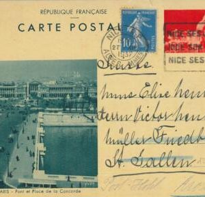 93417 - FRANCE - Postal History  -  STATIONERY CARD  - CARS Architecture  1937