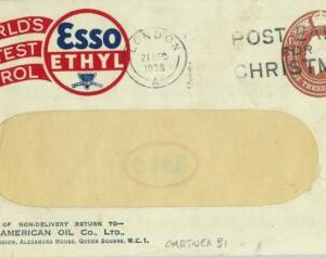 93490 - GB - POSTAL HISTORY - Private advertising STATIONERY COVER Esso Petrol
