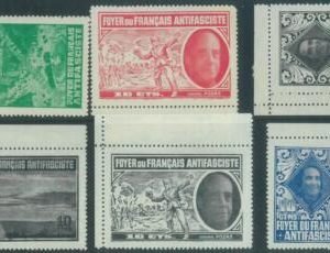 88297 - SPAIN  - GUERRA CIVIL: Propaganda Stamps FOYER du FRANCAIS ANTIFASCISTE!
