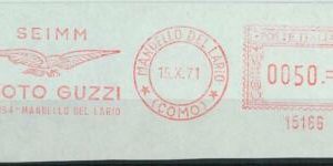 90542 - ITALY - POSTAL HISTORY - RED Mechanical Postmak - MOTO GUZZI birds EAGLE