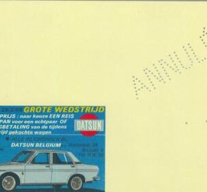 93393 - BELGIUM - Advertising STATIONERY CARD -  publibel 2337N  SPECIMEN! Cars