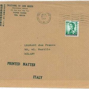 30495  - HONG KONG -  POSTAL HISTORY - COVER to ITALY 1964