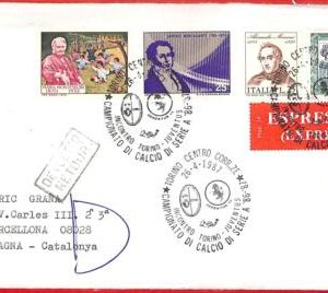 aa2449 - ITALY - Postal History - Special Postmark 1987 - Football JUVENTUS