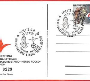 aa2459 - ITALY - Postal History - Special Postmark 1992 - Football TRIESTINA