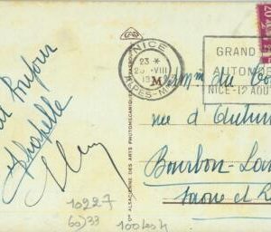 93480 - FRANCE - POSTAL HISTORY - SPECIAL POSTMARK : AUTOMOBILE PRIX Nice 1934