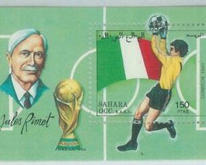 C0374 - Western SAHARA OCCIDENTAL - 1990 FOOTBALL Italy  '90  - Sheet  MNH