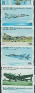 C0421 - Western SAHARA OCCIDENTAL - 1996, set 6: War Airplanes, Mirage, Jaguar