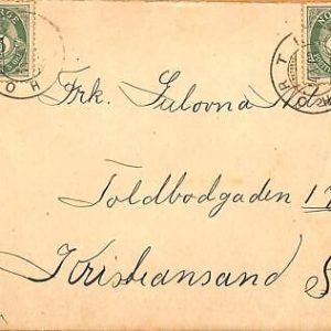 99407 - NORWAY - Postal History - Cover from Horten to Kristiansand 1909