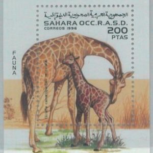 C0433 - Western SAHARA OCCIDENTAL - 1996, Miniature Sheet: Giraffes