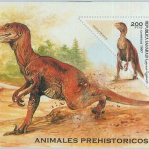 C0438 - Western SAHARA OCCIDENTAL - 1997, Miniature Sheet: Dinosaurs, Prehistory