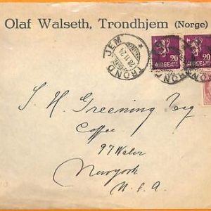 99413 - NORWAY - Postal History -  Cover to the USA 1924