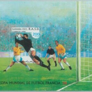 C0465 - Western SAHARA OCCIDENTAL - 1998  sheet  FOOTBALL World cup, France 98