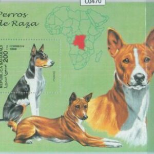 C0470 - Western SAHARA OCCIDENTAL - 1998, Miniature Sheet: Dogs, Basenji