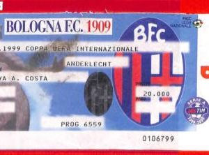 C0896 - Collectible FOOTBALL TICKET stub - UEFA CUP 1999: Bologna vs Anderlecht