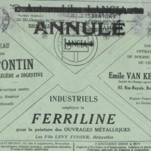 93176 - BELGIUM - POSTAL HISTORY - Advertising CHEQUES COVER 1926 Autos MEDICINE