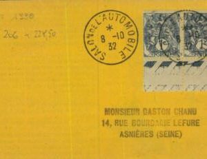 93478 - FRANCE - POSTAL HISTORY - SPECIAL POSTMARK on COVER: AUTOMOBILE Club