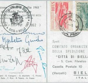 76160  - MOUNTAINEERING - Postal History : ITALIAN EXPEDITION to PERU  1963
