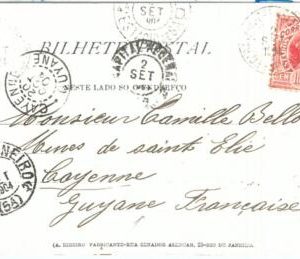 73785 - BRAZIL - POSTAL HISTORY -  POSTCARD from RAIZ da SERRA TIJUKA to CAYENNE