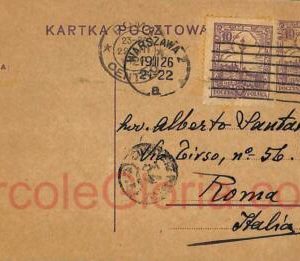 ad5970 - POLAND - Postal History - STATIONERY CARD  to ITALY 1922