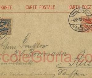 ad5977 - POLAND Haute Silesie GERMANY - Postal History - STATIONERY CARD  1920