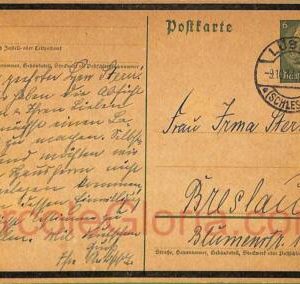 ad5983 - GERMANY Poland - POSTAL HISTORY - STATIONERY CARD  from LUBIN 1938