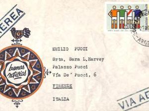 ac6444 - ARGENTINA - POSTAL HISTORY - AIRMAIL COVER to ITALY 1978 Football!
