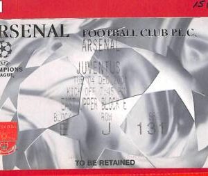 C1089 - Collectible FOOTBALL TICKET stub - CHAMPIONS 2001: Arsenal vs JUVENTUS