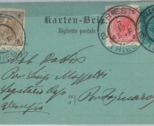 73749 - AUSTRIA  - POSTAL HISTORY - Stationery Letter Card from TRIEST 1898