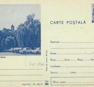 93434 - ROMANIA - Postal History - STATIONERY CARD - Cars ARCHITECTURE  Fiat