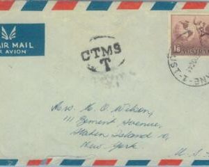 83265  -  AUSTRALIA  - Postal History -   COVER to USA - Taxed !!  1940's