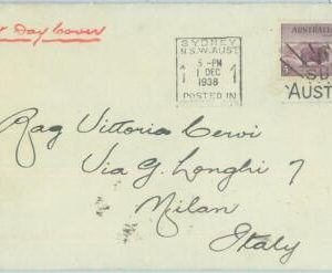 86291 - AUSTRALIA - Postal History - FDC COVER to ITALY 1938 - Merino SHEEP