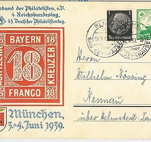 63335 - GERMANY - POSTAL HISTORY -  POSTAL STATIONERY CARD  1939 -  STAMP DAY