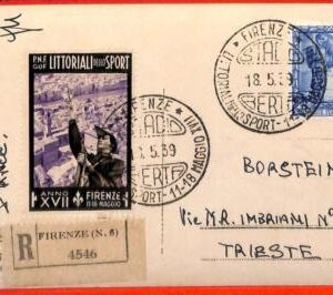 aa2456 - ITALY - Postal History - Special Postmark on POSTCARD 1939 - Football