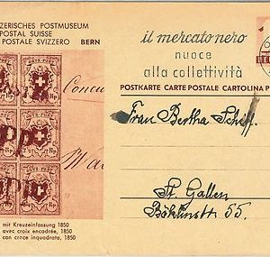 63344 - SWITZERLAND - POSTAL HISTORY -  POSTAL STATIONERY CARD 1945 -  STAMP DAY