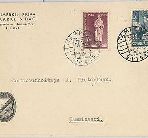 63345 - FINLAND - POSTAL HISTORY -  POSTMARK  on  COVER 1949 -  STAMP DAY