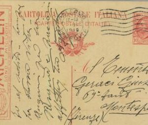 93252 - ITALY - POSTAL HISTORY - Advertising STATIONERY: Michelin 1919 AUTO CARS