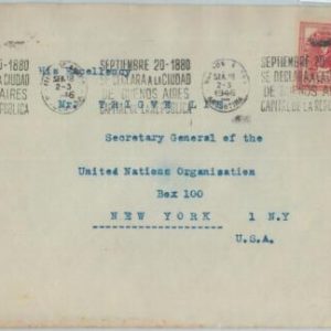 81416 - ARGENTINA - Postal History - COVER addresse to TRYGVE LIE U.N. 1946