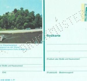 93217 - GERMANY  - Postal History - STATIONERY CARD perforated SPECIMEN - Cars