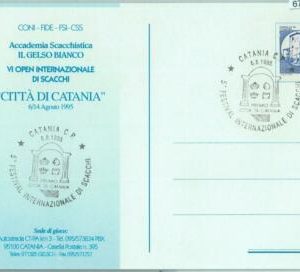67908 - ITALY - POSTAL HISTORY -  EVENT POSTCARD:  CHESS scacchi 1995 CATANIA