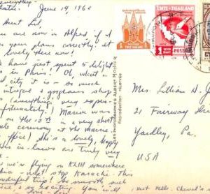 aa7030 -  SIAM / THAILAND - Postal History - POSTCARD to the USA 1962 - MALARIA