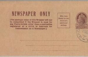 74786 - POSTAL HISTORY - AUSTRALIA - STATIONERY Newspaper Wrapper H & G # W 21 a