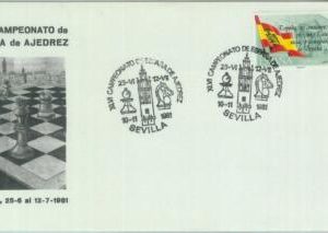 89837  -  SPAIN - POSTAL HISTORY - SPECIAL COVER & postmark  1981   CHESS