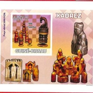 A0805a - GUINEE Guinea -  IMPERF SHEET - SPORT:  CHESS 2009