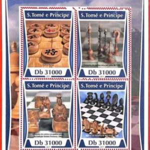 A4488 - SAO TOME & PRINCIPE - ERROR MISPERF, Souvenir sheet: 2017, Chess