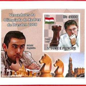 A3315- SAO TOME & PRINCIPE,  IMPERF Souvenir sheet: 2009, Chess, Peter Leko